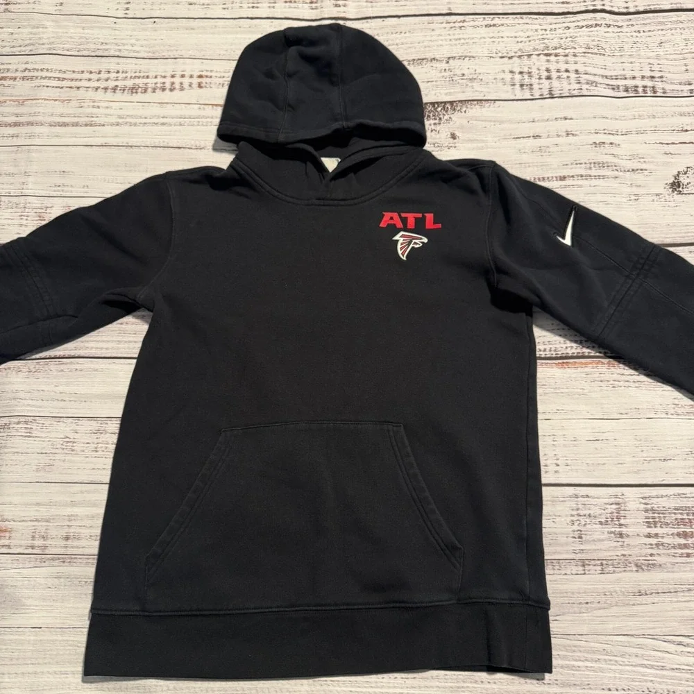 Nike Atlanta‎ Falcons NFL Hoodie Hooded Sweatshirt Black Youth Size XL
